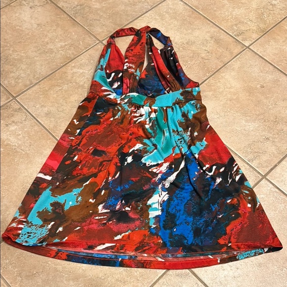 American Rag Blue and Red Halter Sundress - Picture 3 of 4
